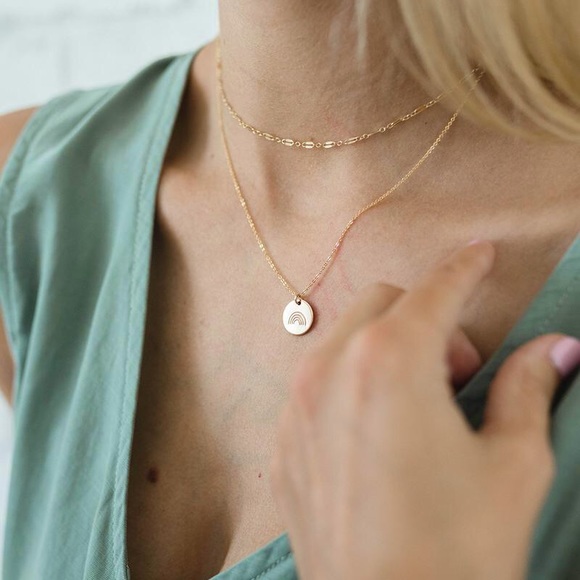 “Somewhere Over the Rainbow” Minimal CharmNecklace - Picture 2 of 10